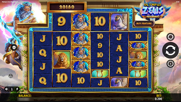 There are 117,649 winning combinations in the Olympus Zeus Megaways machine