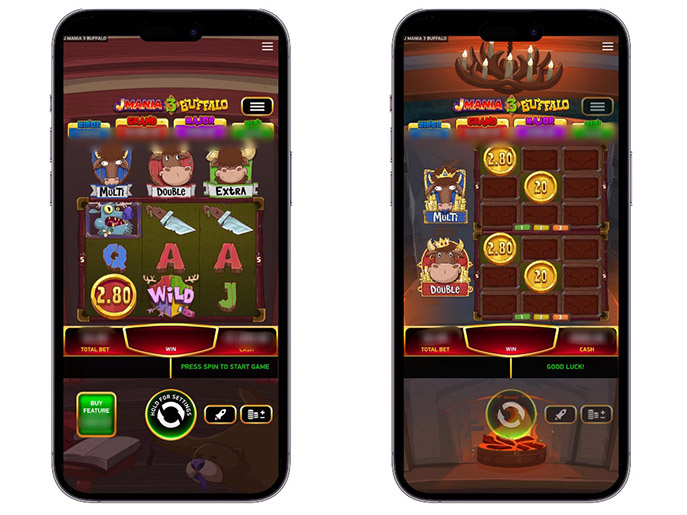 A slot machine with classic payout mechanics and progressive bonus