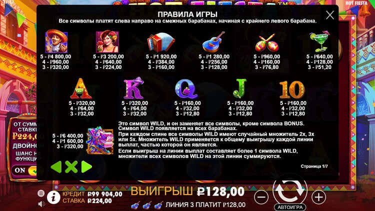 Payout table