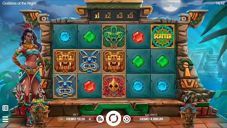 If a single spin manages to collect 4 paying combinations, the user activates the multiplier x5